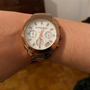 Rose Gold Michael Kors Chronograph Watch